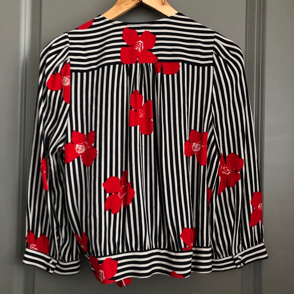 Madewell Orchid Wrap Blouse sz M (NWT) - Picture 4 of 7